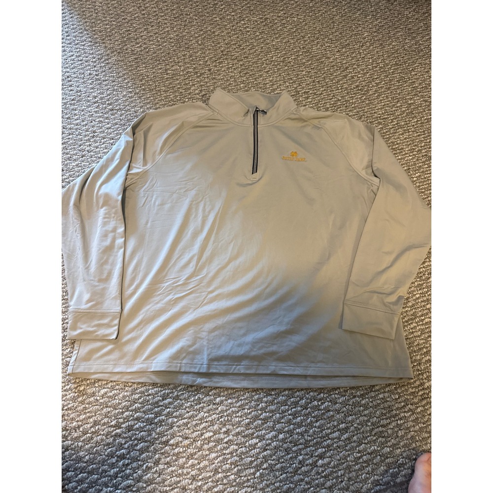 Cutter & Buck Notre Dame Mens XXXL 1/4 Zip Pullover Gray Performance NEW